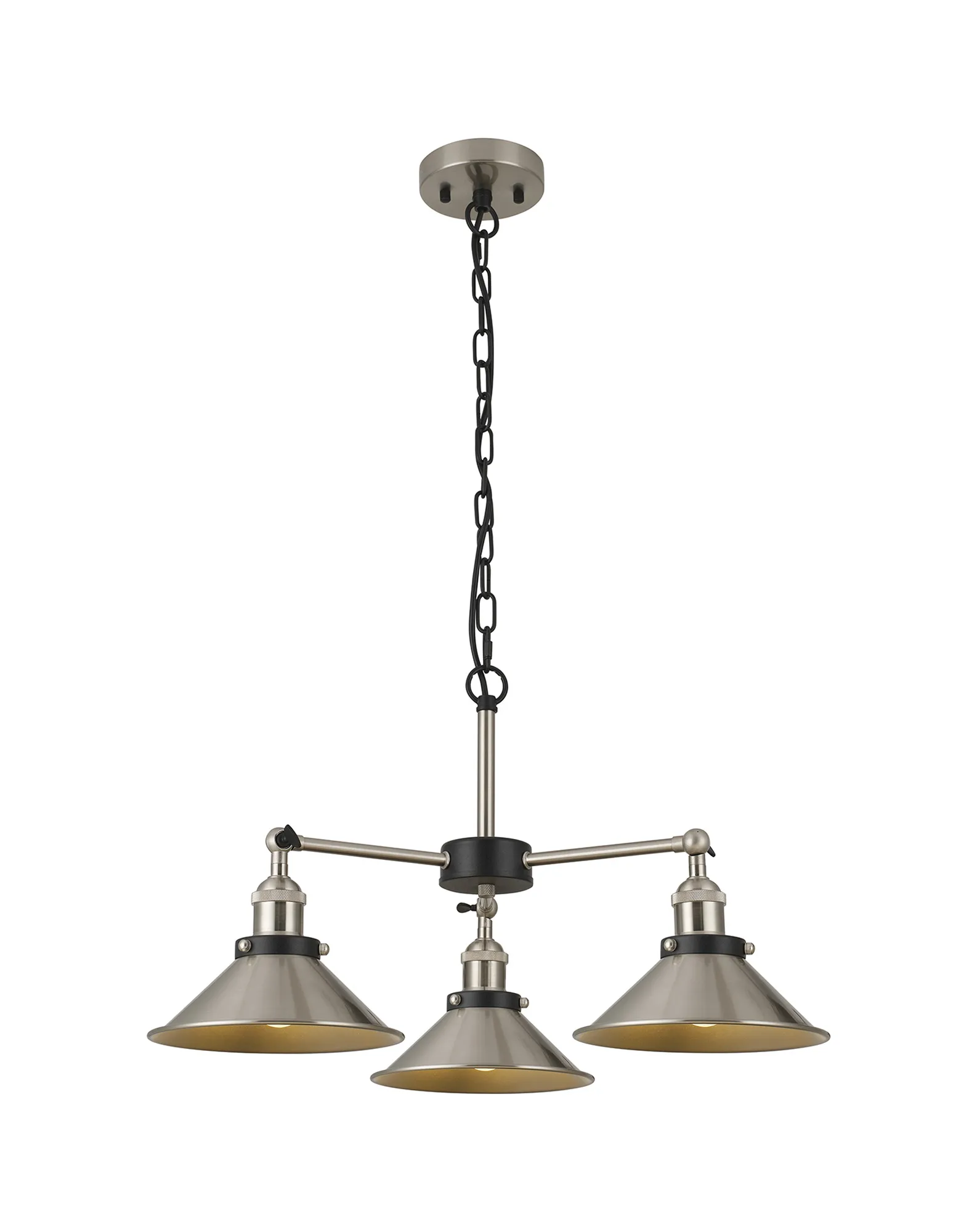 Damien-Satin Nickel Ceiling Lights Deco Multi Arm Fittings